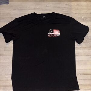 American Flag T-Shirt Independence Celebrate Size Large Black Short Sleeve Tee